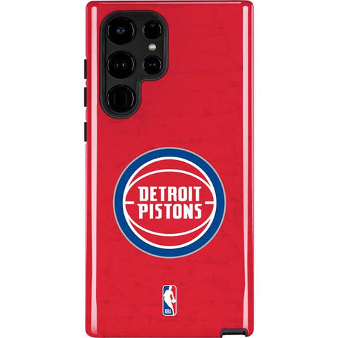 NBA Detroit Pistons Distressed Galaxy S25 Ultra Impact Case